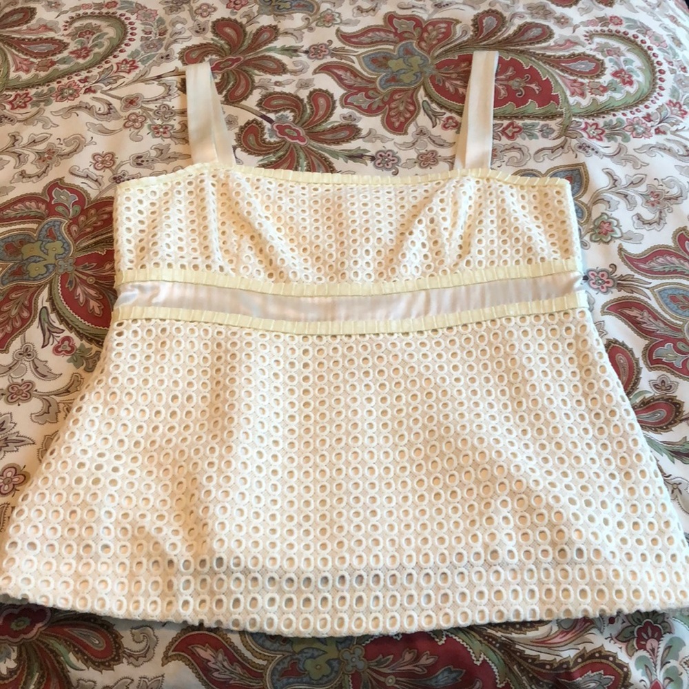 Lilly Pulitzer ivory eyelet top, size 8